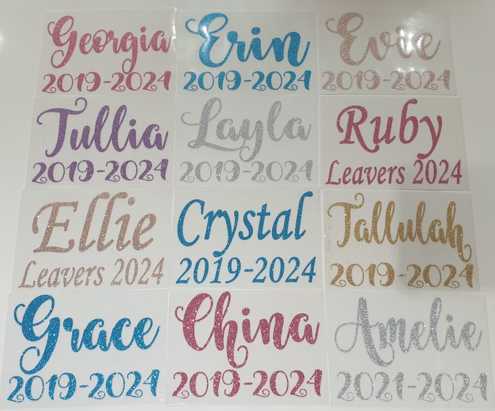 SCHOOL LEAVERS Iron on Glitter Transfer