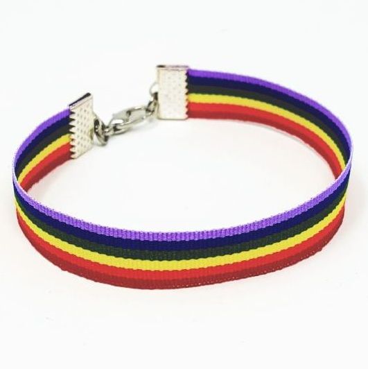 LGBT pride bracelet.