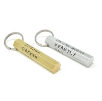 PERSONALISED 6 SIDE HEX INGOT BAR KEYRING