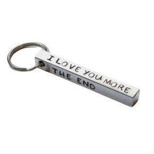 I LOVE YOU MORE. THE END. I WIN. PERSONALISED INGOT BAR KEYRING