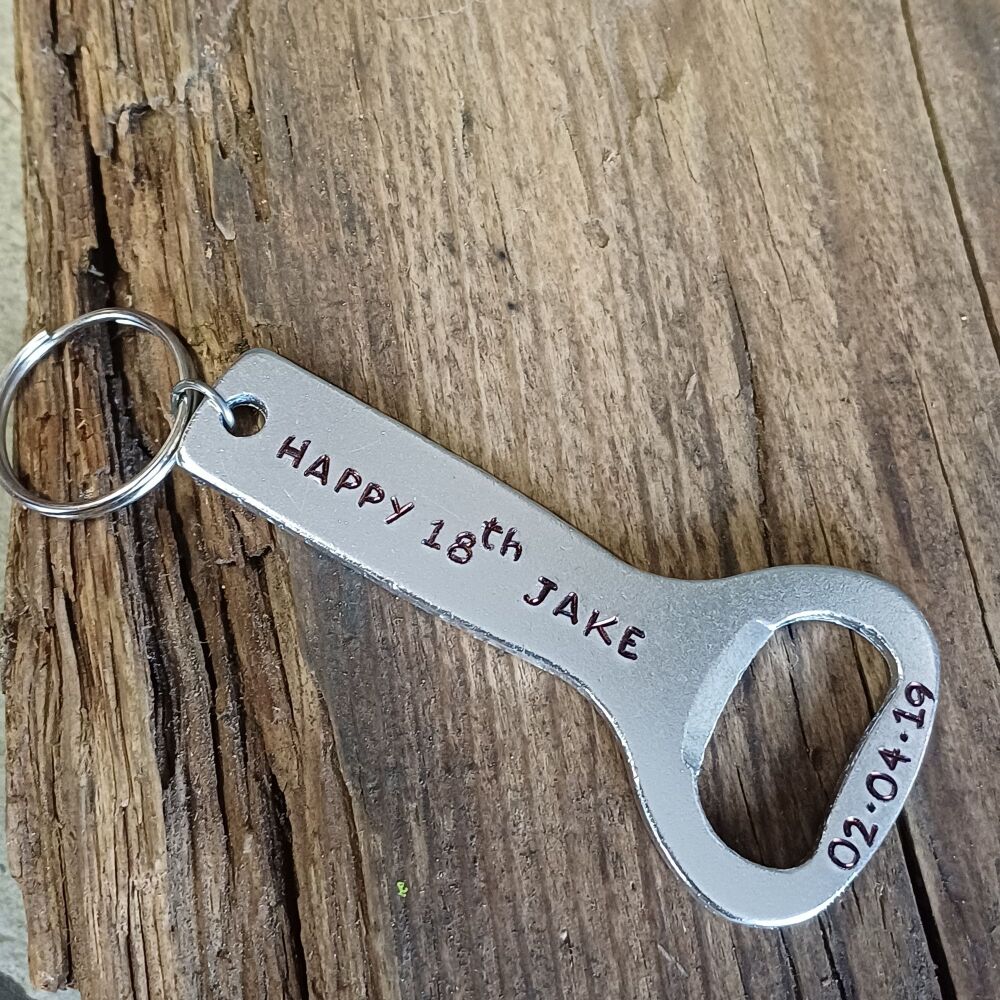 Personalised 18th birthday keyring top