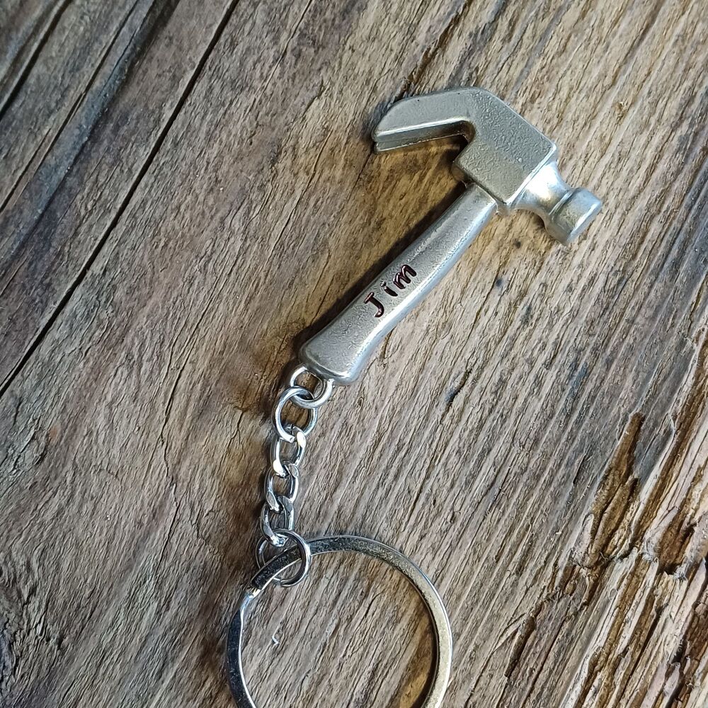 Novelty Personalised Hammer Keyring Gift piston tool car auto gift for him for her garage mechanic builder joiner mot cars keyring personalised tuning engine boyfriend husband girlfriend fast speed ba...