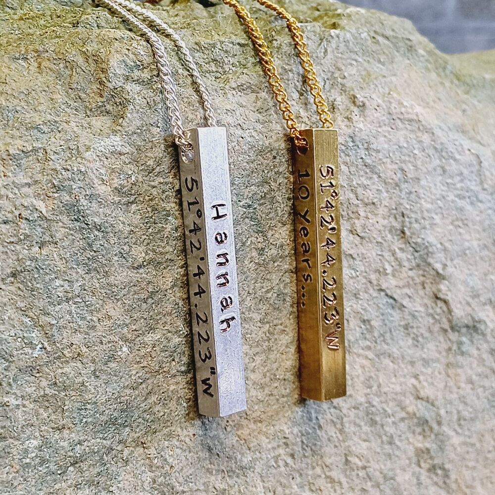 Coordinates necklace for him shop