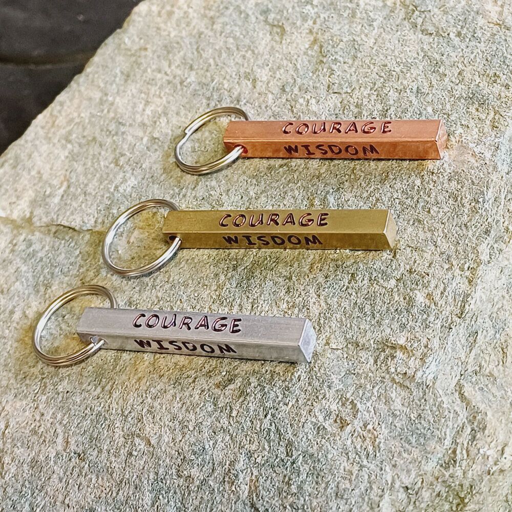 SERENITY, COURAGE, WISDOM & STRENGTH INGOT BAR KEYRING