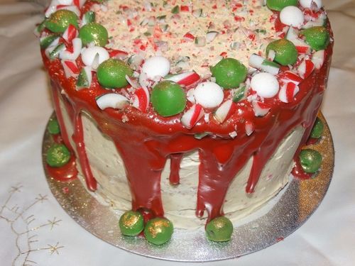 Peppermint Drip Layer Cake