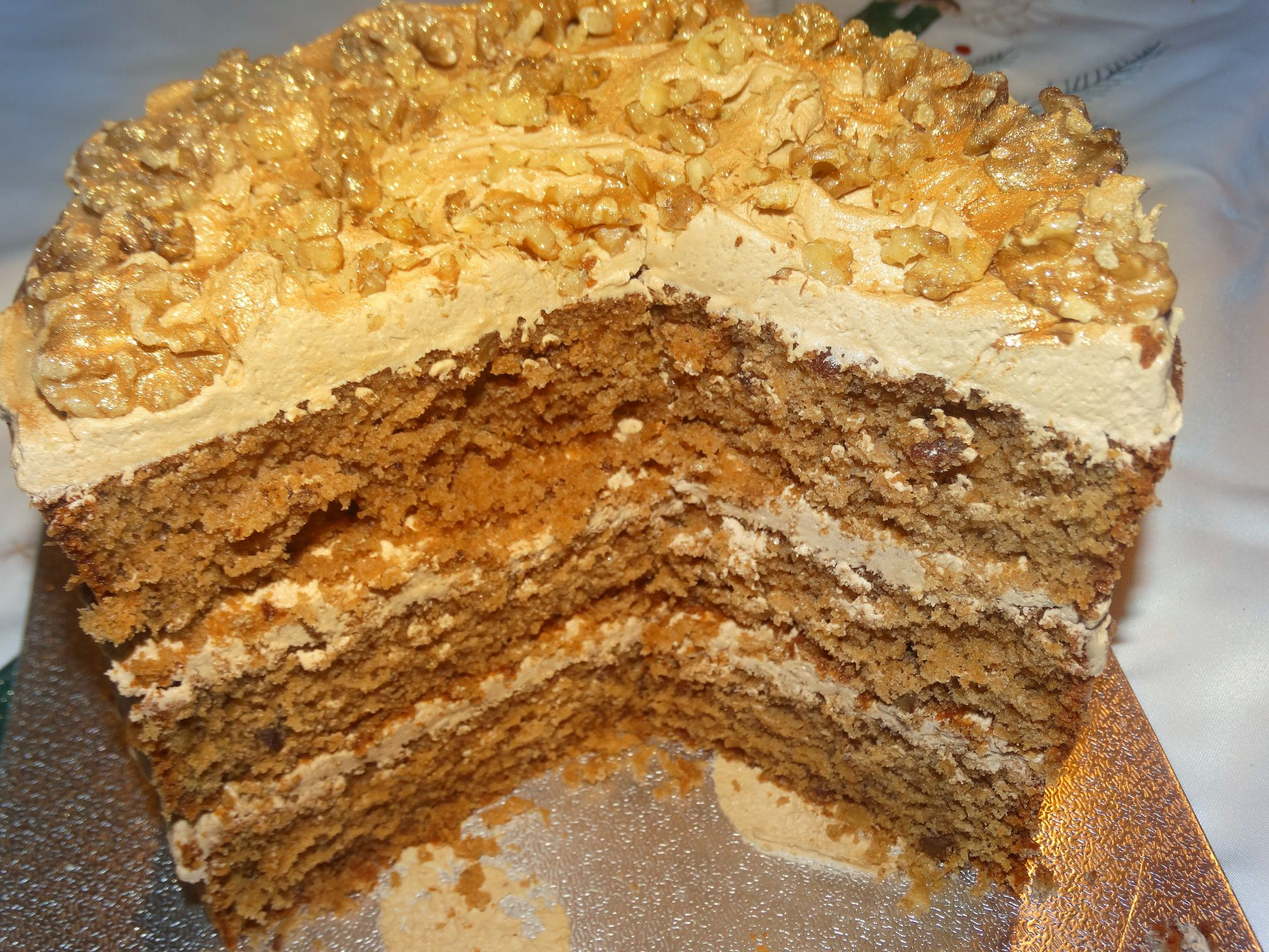 Coffee and Walnut Layer Cake