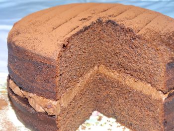 Chocolate Sponge Cake With Chocolate Buttercream