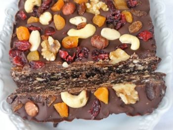Rich Fruit And Nut Chocolate Tiffin Slab