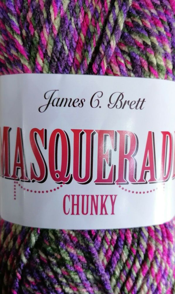 James C Brett Masquerade Chunky 100g Yarn MQ03 Dye No 3