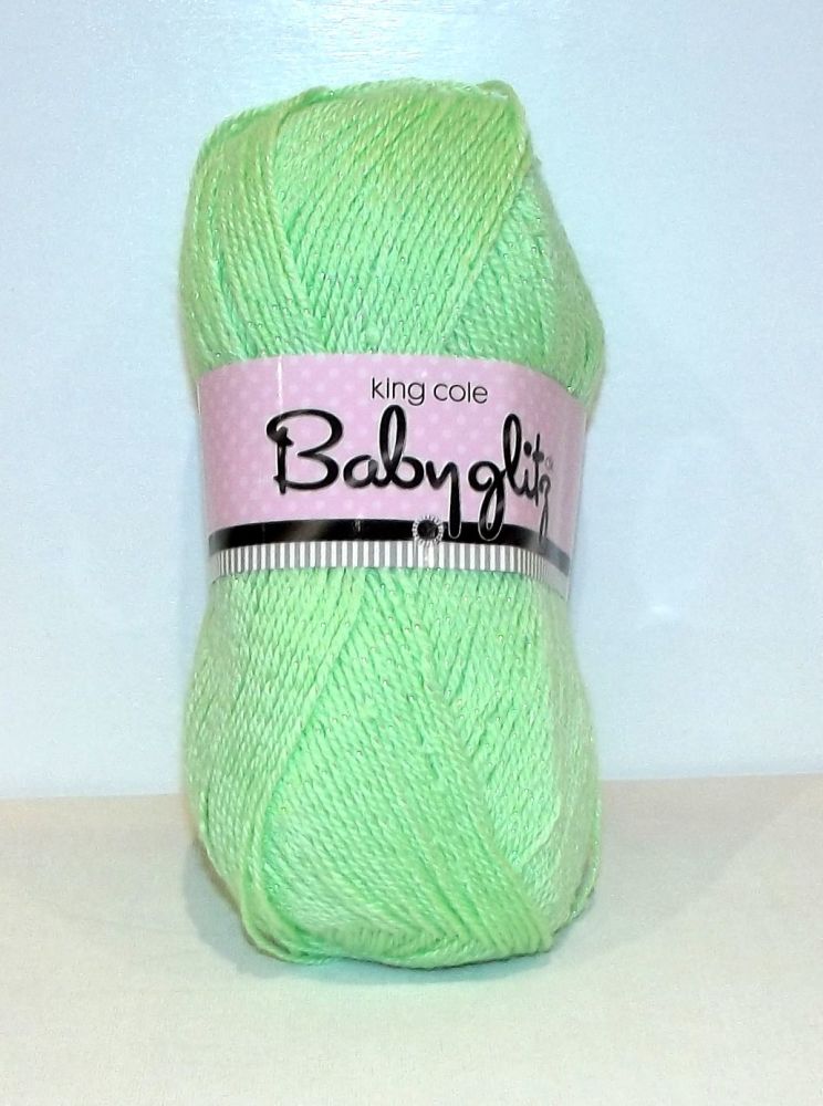 King Cole Baby Glitz Yarn Knitting Crochet Crafts 100g Ball 1813 Apple Dye No 78663