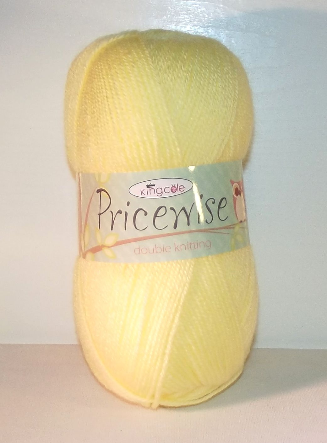 King Cole Pricewise Yarn Knitting Crochet Crafts 100g Ball 15 Baby Lemon Dy