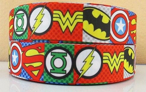 Marvel Heroes Grosgrain Ribbon 10/16/22mm Wide - Sold per Metre