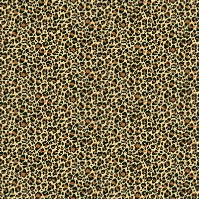 ATW Jungle Fabric 112cm (44") Wide Sold as FQ, 1/2m or 1m 2403V Leopard Brown