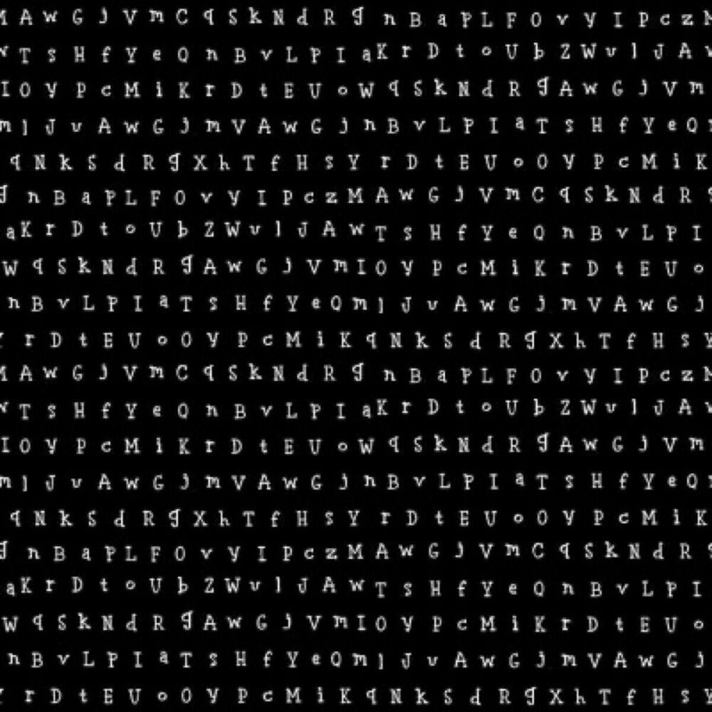 ABC Allover Letters Fabric 112cm (44") Wide Sold as FQ, 1/2m or 1m 2526X Black