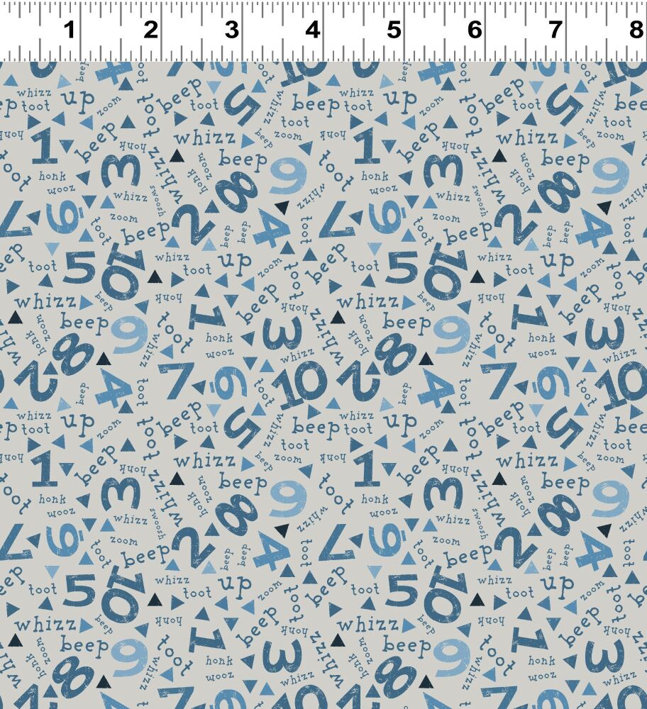 Busy Street Fabric 112cm (44") Wide by Liza Lewis Sold as FQ, 1/2m or 1m Numbers CWY3202B Blue