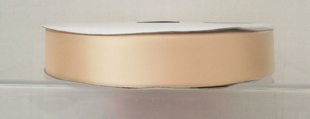 Single Sided Satin Ribbon 12/25/38/50mm Widths Sold per metre Cream