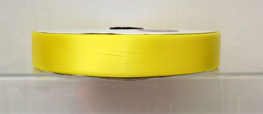 Single Sided Satin Ribbon 12/25/38/50mm Widths Sold per metre Yellow