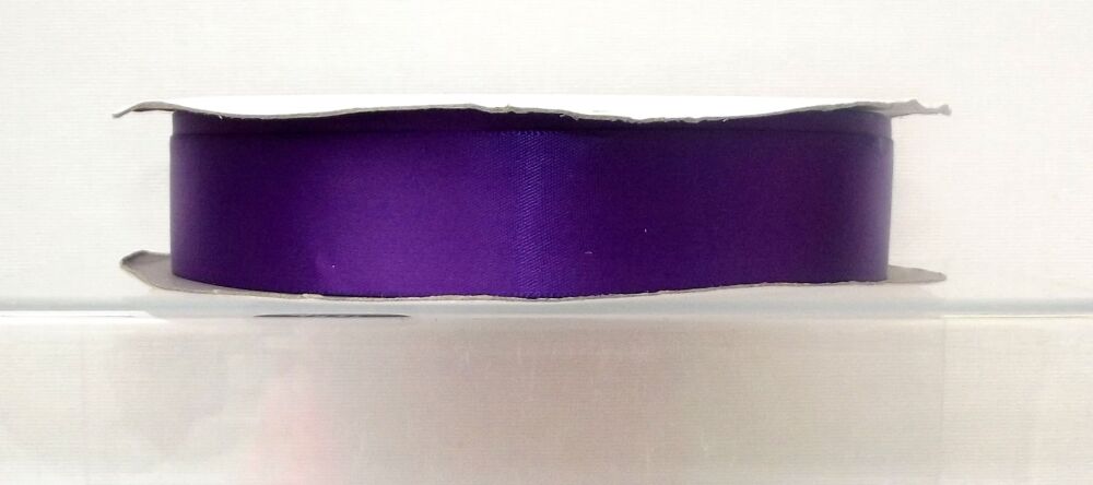 Single Sided Satin Ribbon 12/25/38/50mm Widths Sold per metre Purple