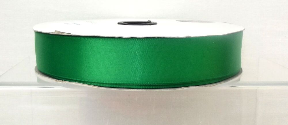 Single Sided Satin Ribbon 12/25/38/50mm Widths Sold per metre Emerald Green