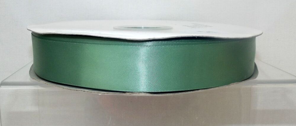 Single Sided Satin Ribbon 12/25/38/50mm Widths Sold per metre Sage Green