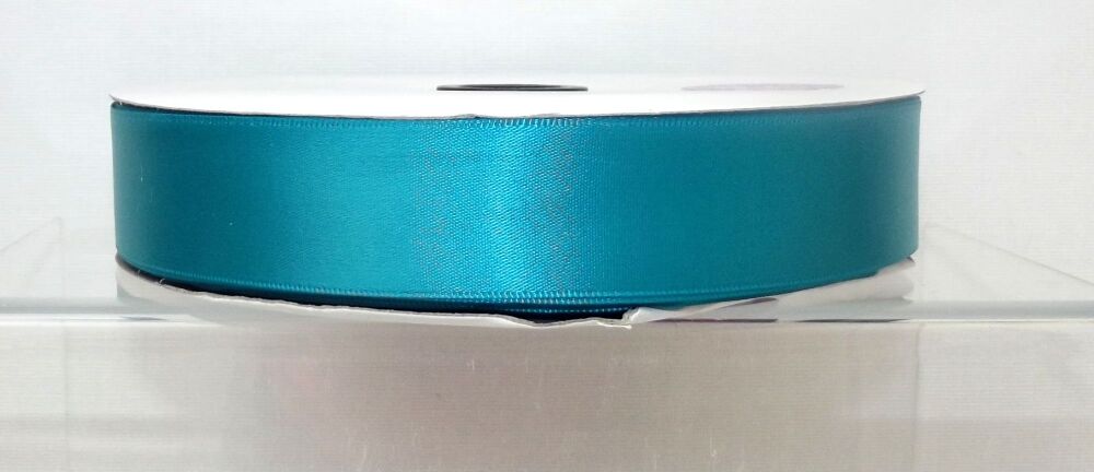 Single Sided Satin Ribbon 12/25/38/50mm Widths Sold per metre Teal