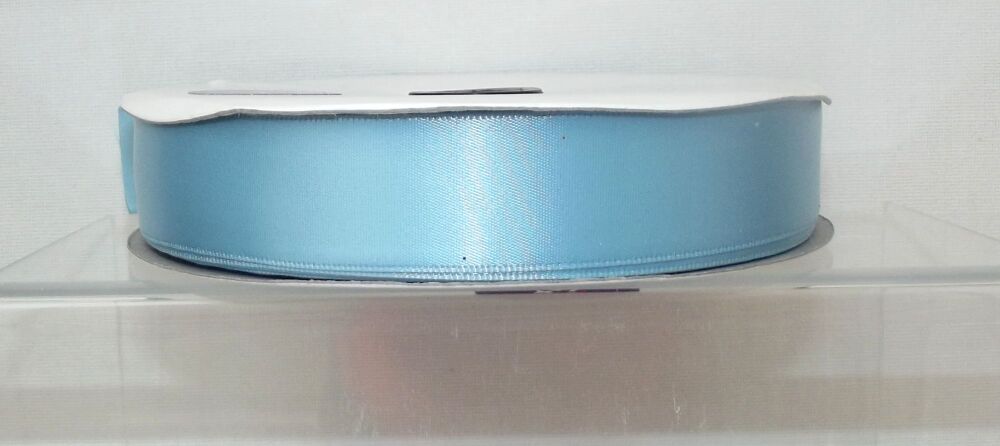 Single Sided Satin Ribbon 12/25/38/50mm Widths Sold per metre Light Blue