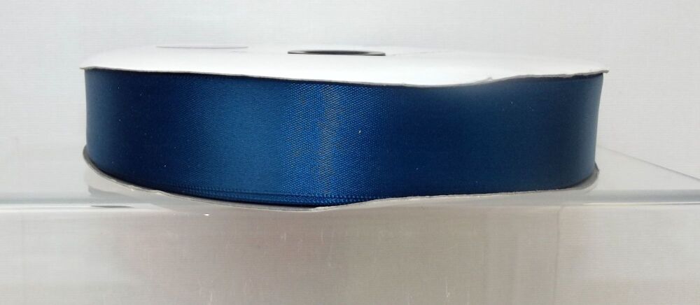 Single Sided Satin Ribbon 12/25/38/50mm Widths Sold per metre Navy Blue