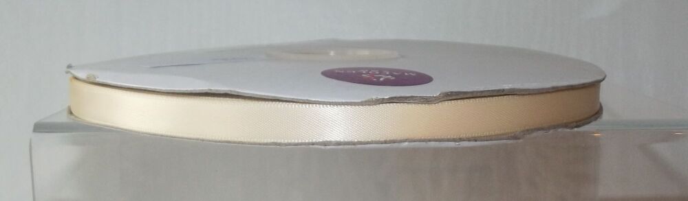 Double Sided Satin Ribbon 6/10/20mm Widths Sold per metre Cream