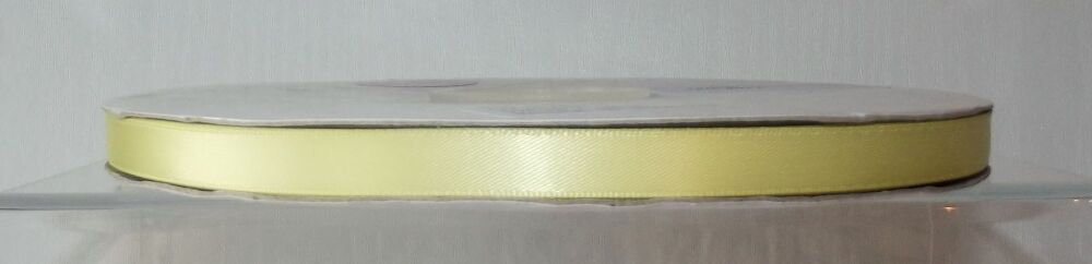 Double Sided Satin Ribbon 6/10/20mm Widths Sold per metre Lemon