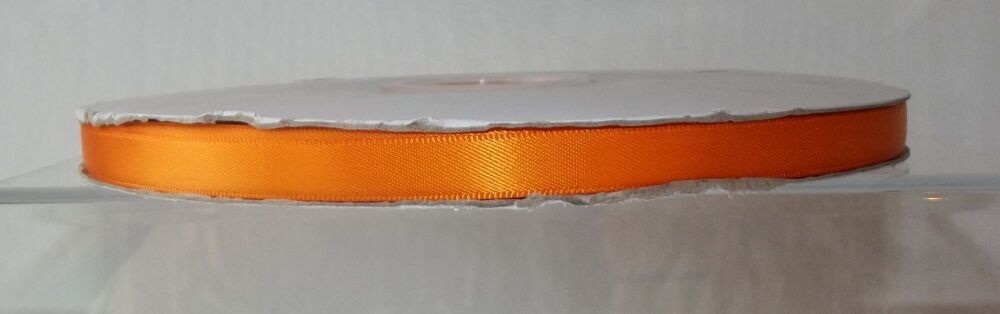 Double Sided Satin Ribbon 6/10/20mm Widths Sold per metre Orange