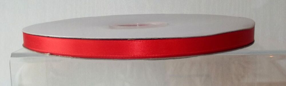 Double Sided Satin Ribbon 6/10/20mm Widths Sold per metre Red