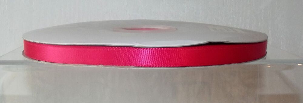 Double Sided Satin Ribbon 6/10/20mm Widths Sold per metre Fuchsia Pink