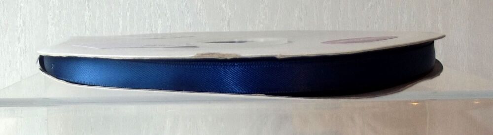 Double Sided Satin Ribbon 6/10/20mm Widths Sold per metre Navy Blue