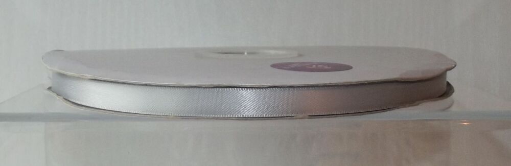 Double Sided Satin Ribbon 6/10/20mm Widths Sold per metre Silver Grey