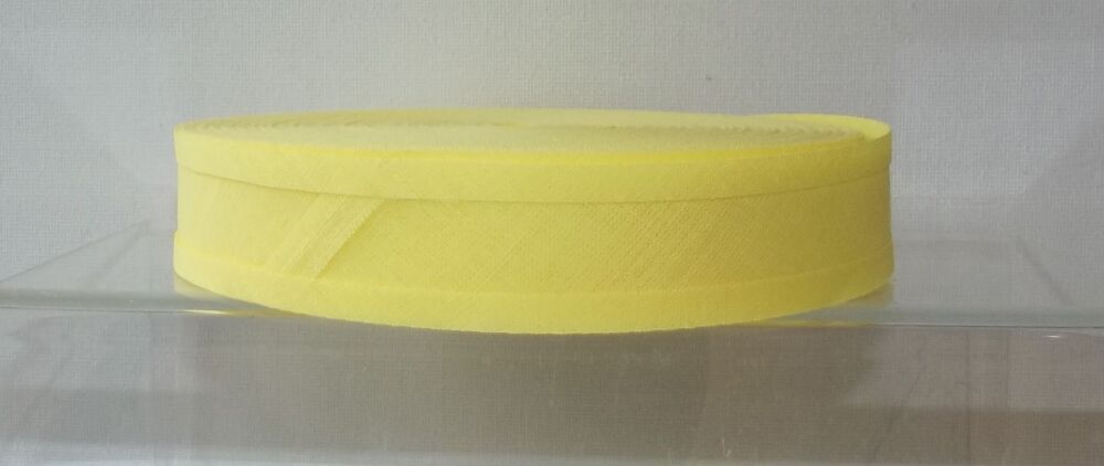 Bias Binding 25mm Wide 100% Cotton Sold per Metre Yellow