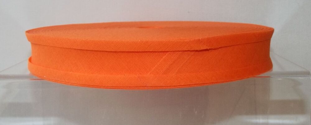 Bias Binding 25mm Wide 100% Cotton Sold per Metre Orange