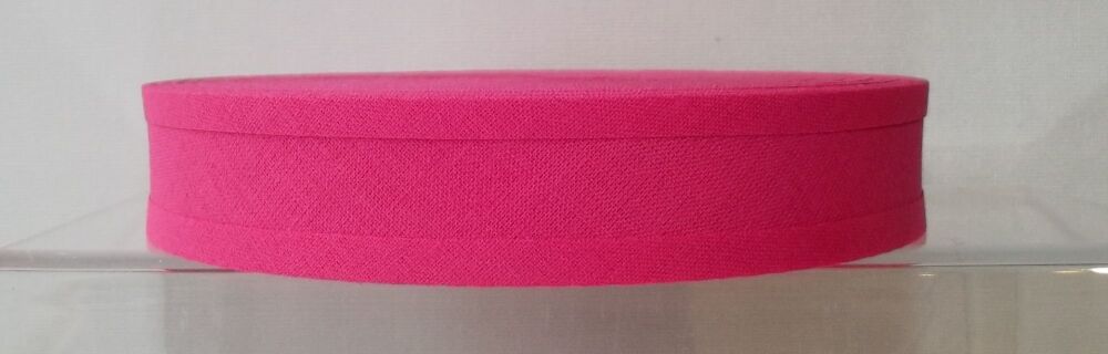 Bias Binding 25mm Wide 100% Cotton Sold per Metre Fuchsia Pink