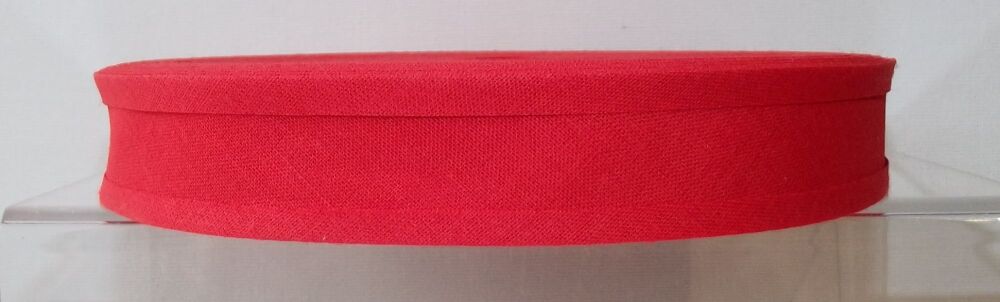 Bias Binding 25mm Wide 100% Cotton Sold per Metre Red