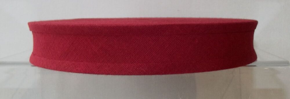 Bias Binding 25mm Wide 100% Cotton Sold per Metre Wine