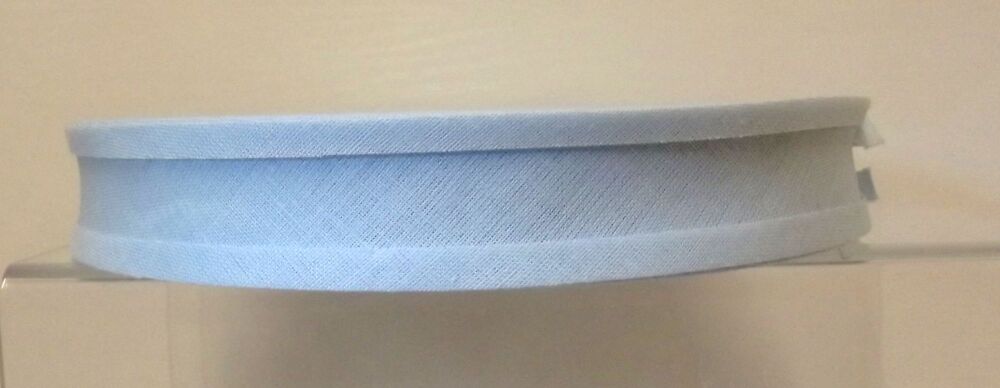 Bias Binding 25mm Wide 100% Cotton Sold per Metre Light Blue