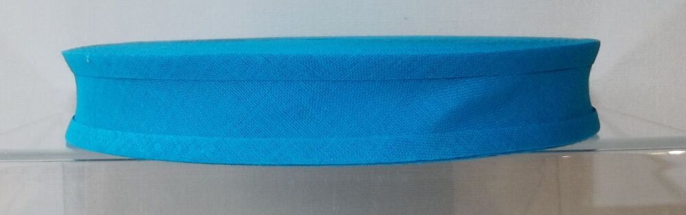 Bias Binding 25mm Wide 100% Cotton Sold per Metre Turquoise