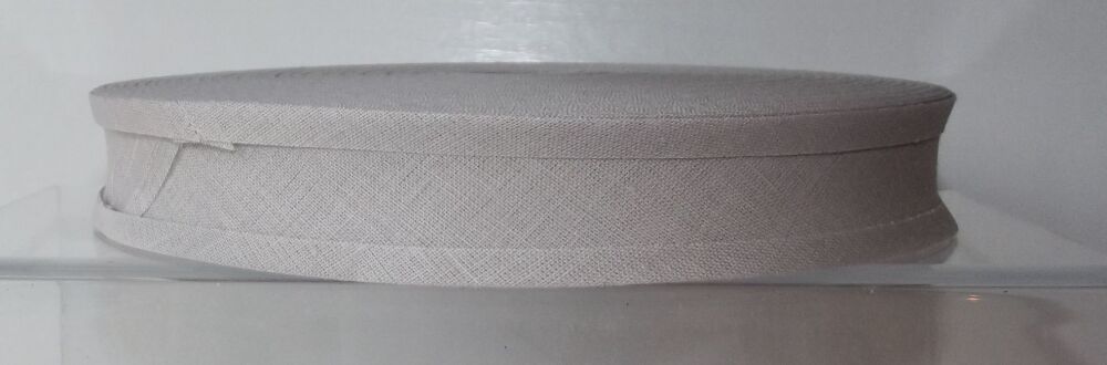 Bias Binding 25mm Wide 100% Cotton Sold per Metre Mid Grey