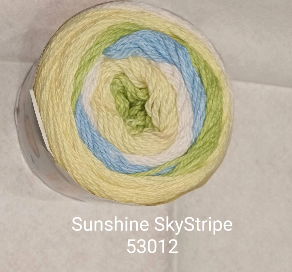 Bernat Softee Stripes 120g Sunshine Sky 53012