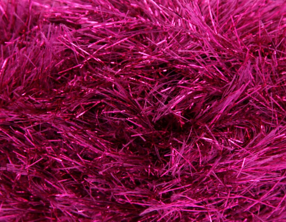 King Cole Tinsel Yarn Knitting Crochet Crafts 100g Ball - Fuchsia Pink #1584