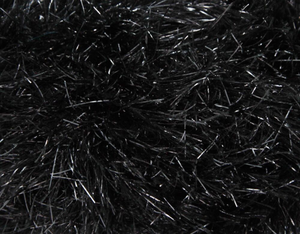 King Cole Tinsel Yarn Knitting Crochet Crafts 100g Ball - Black #230