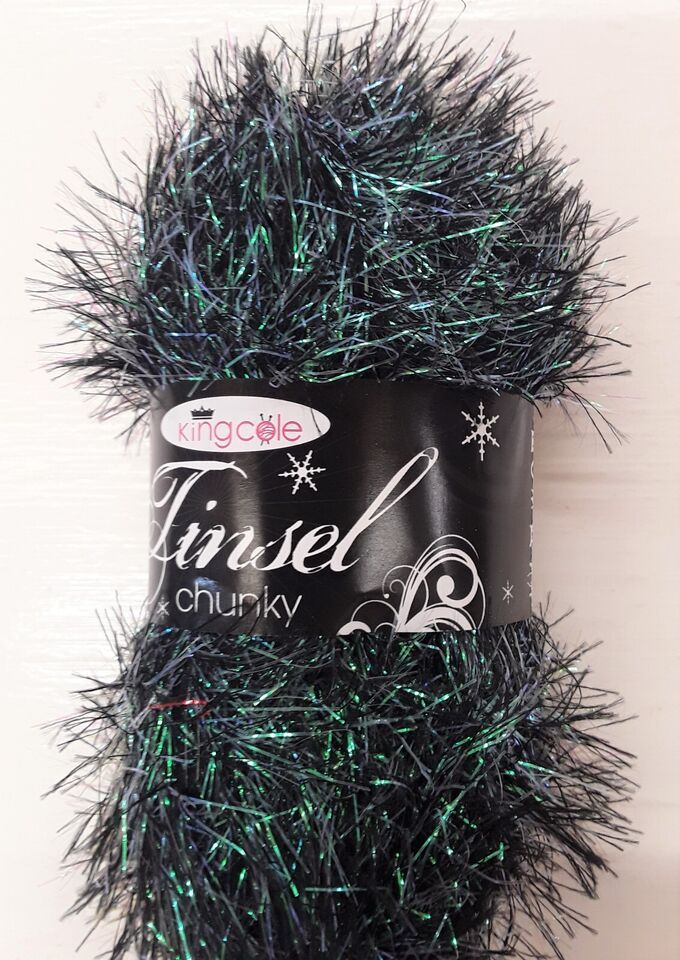 King Cole Tinsel Yarn Knitting Crochet Crafts 100g Ball - Venom #3425