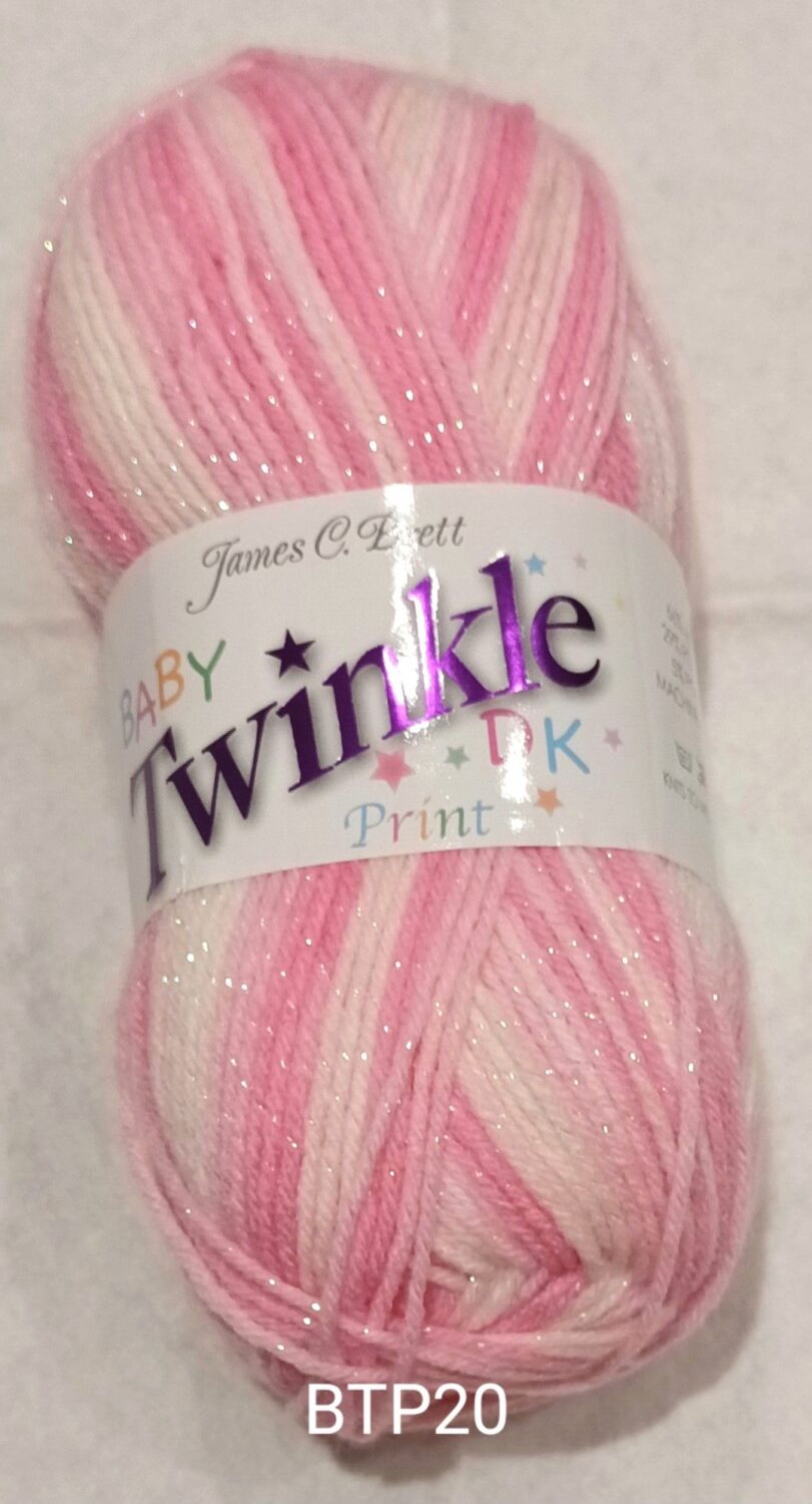 Baby Twinkle Double Knitting Yarn 100g Pinks BTP20