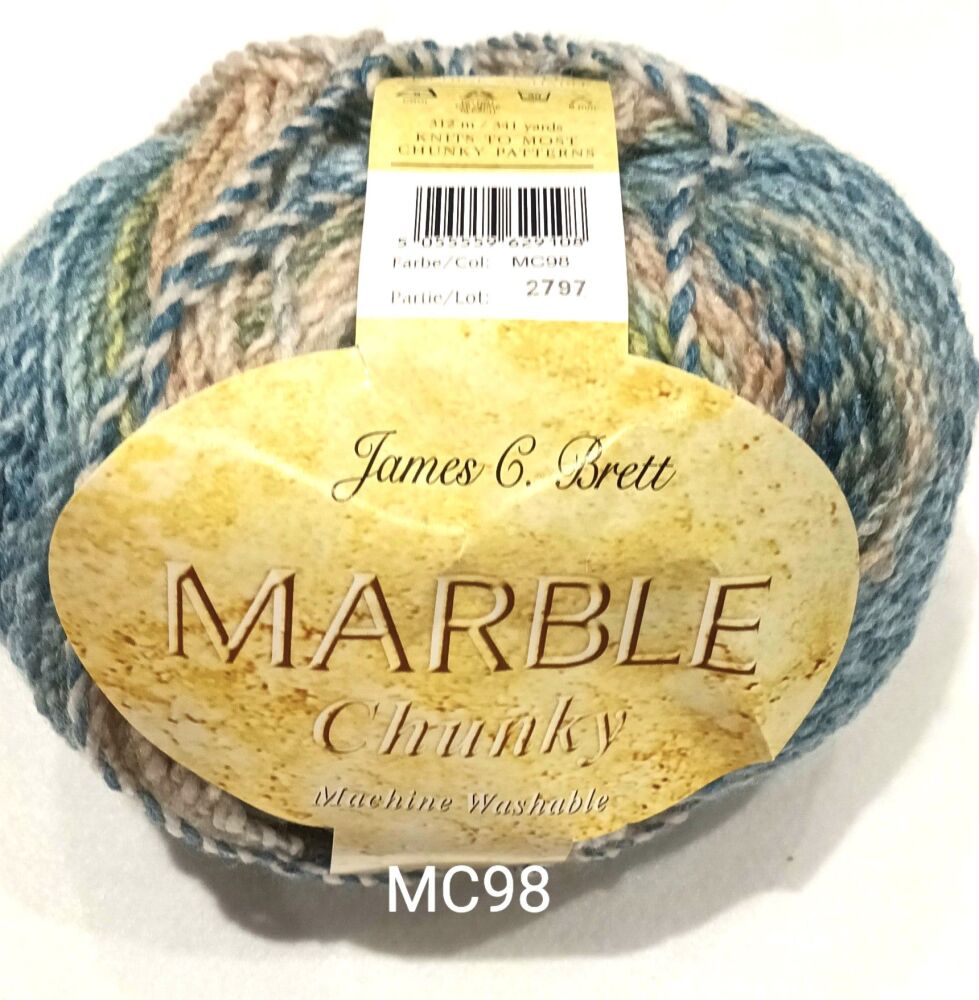 James C Brett Marble Chunky Yarn 200g MC98