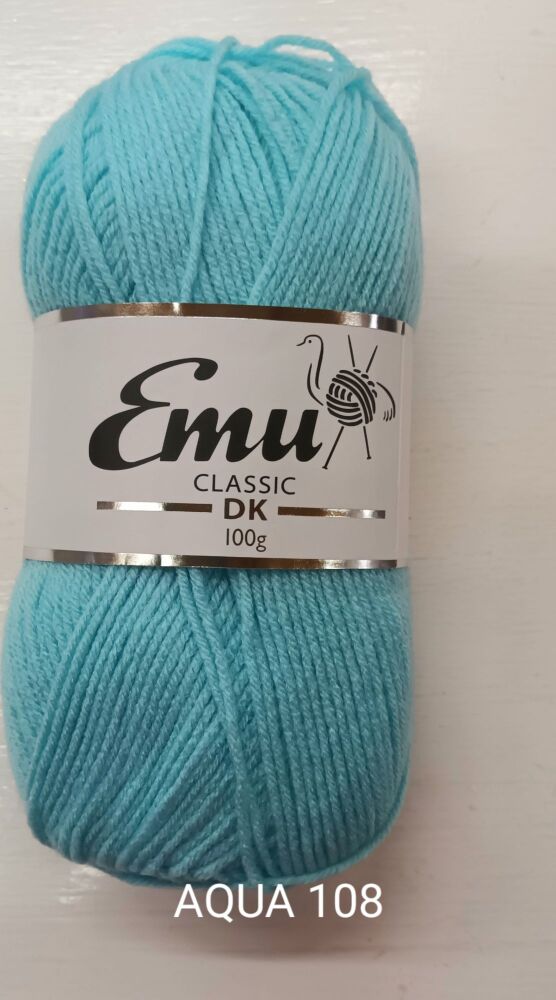 Emu Double Knitting Yarn 100g Aqua 108 Knitting & Crochet