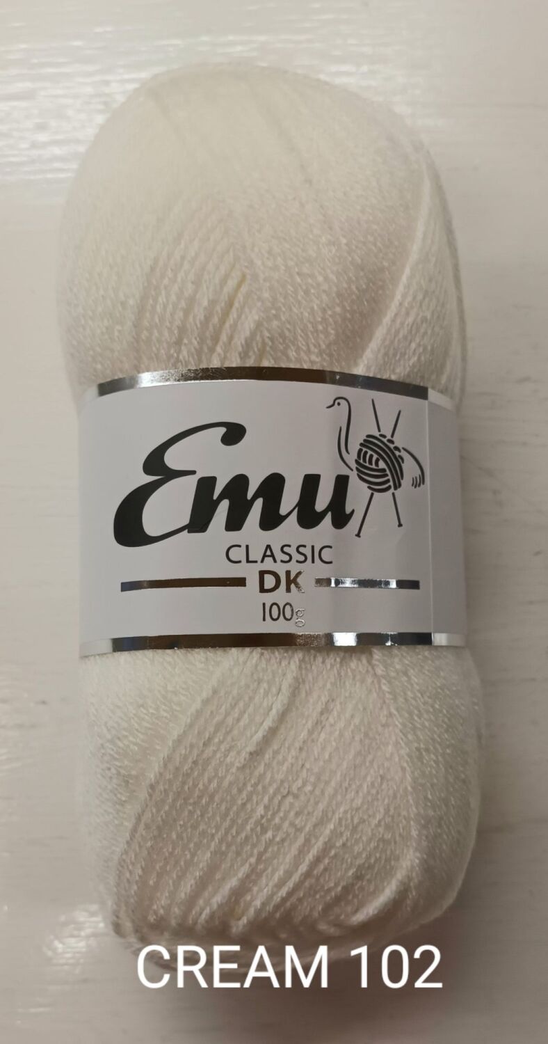 Emu Double Knitting Yarn 100g Cream 102 Knitting & Crochet